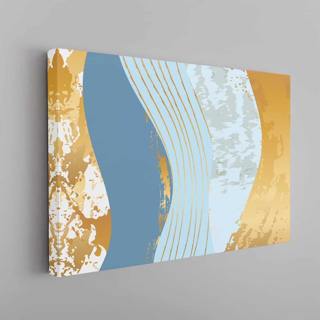 Blue & Gold Waves