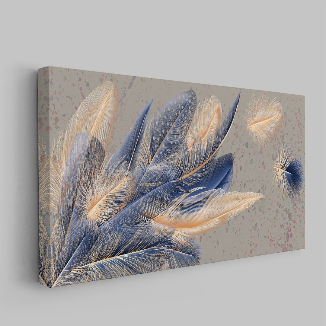 Plumas Azul Y Oro