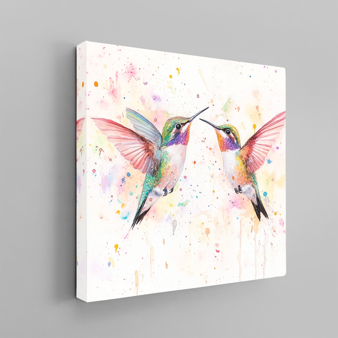 Colibris volando